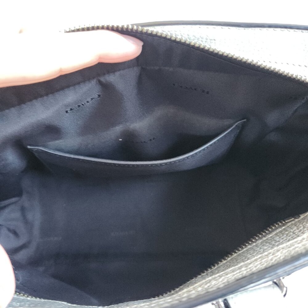 Coach Swagger 27 Pebble Leather Style w/o Strap in Silver - Style 34816 - Picture 6 of 16